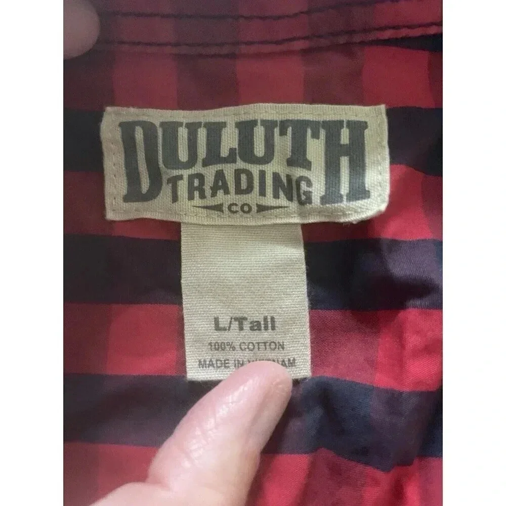 Duluth Trading Company Size Large Tall Mens Short Sleeve Shirt 100% Cotton - Picture 6 of 6